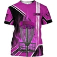 thumbnail image 4 of Personalized Disc Golf T-Shirt 3D All Over Printing S-5XL, Disc Golf Shirts for Men, Mens Disc Golf Tee Shirt (Purple, M), 4 of 8