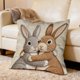 thumbnail image 5 of Uuiauoio Cute Animals Decorative Throw Pillow Cover , Animals Family Animals Outdoor Pillow Cases Square Standard Cushion Cover for Sofa Couch Bed Car 17.72x17.72 inch, 5 of 6