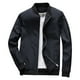 thumbnail image 1 of Chaquetas Hanzidakd para hombre, abrigos de invierno y otoño, manga larga, color liso, cuello alto, bolsillo con cremallera completa, ligeras, gabardinas holgadas, cárdigan informal, tops, negro, XXL, 1 of 8