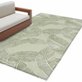 thumbnail image 2 of Summer Palm Leaf Area Rug 3x5 FT, Non Slip Entryway Bedside Carpet, Green Tropical Bloom Silhouettes Washable Soft Floor Carpet Indoor Mat Non-Shedding Throw Rugs for Dorm Kitchen Home Office, 2 of 8