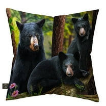 Briarwood Lane Black Bear Family Indoor/Outdoor Pillow
