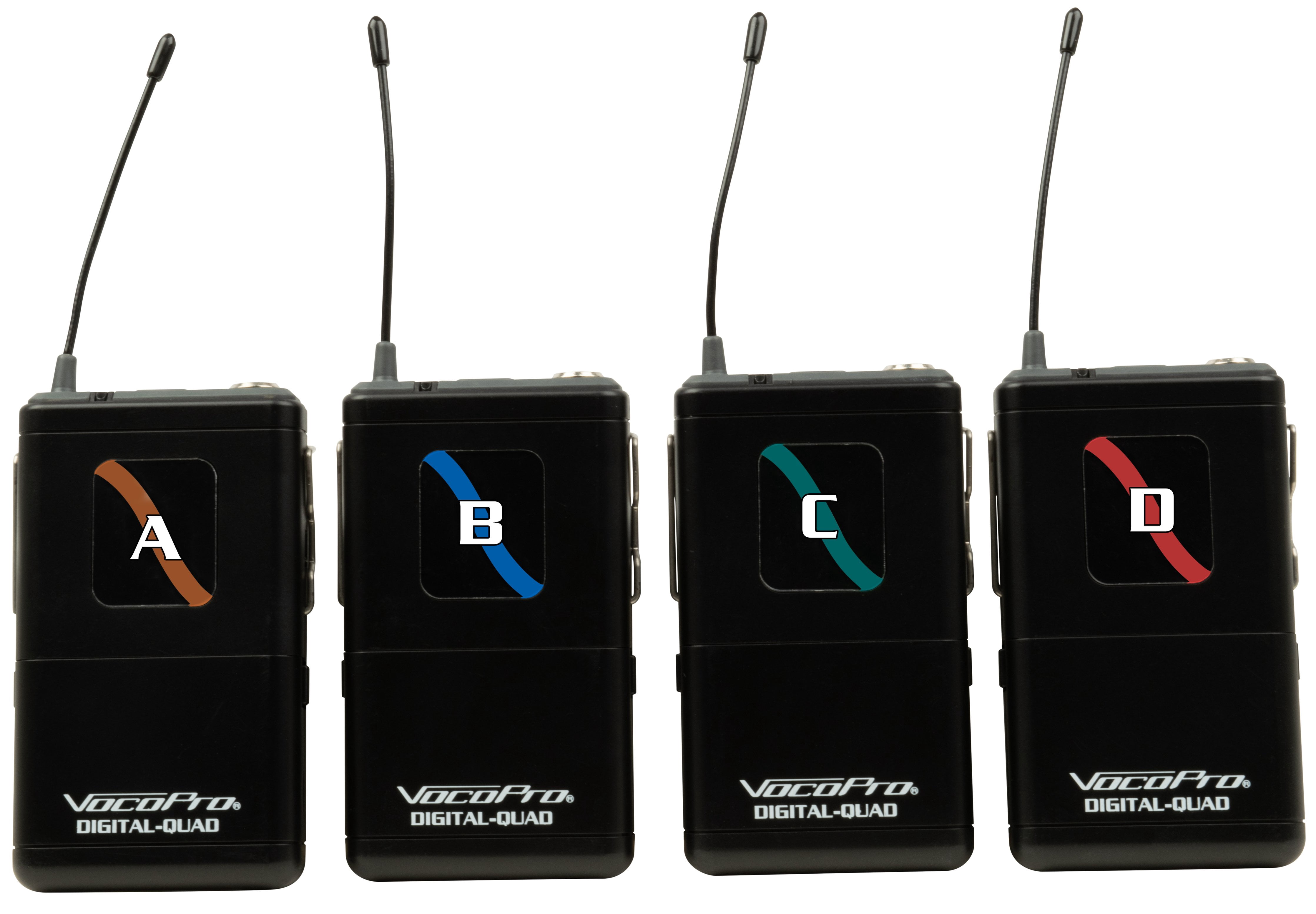 VocoPro - Portable Eight Lavalier Field/Camera-Mountable Wireless Microphone System. VCOFIELD-QUAD-FILM-8L