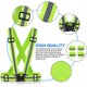 thumbnail image 3 of Eigraketly Resalte las correas reflectantes para correr de noche, ropa de equitación, chaleco de seguridad ajustable, banda elástica para adultos y Ropa Deportiva, Zapatos amarillo fluorescente Eigraketly OD1235-01, 3 of 6