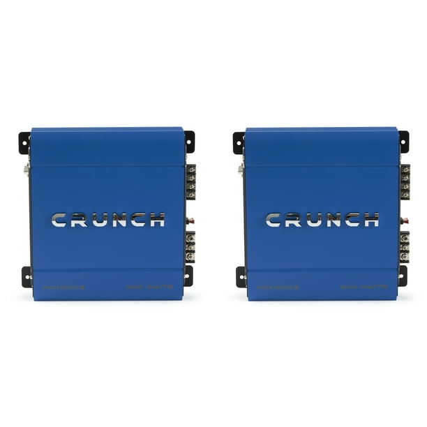 Crunch PowerDriveX 1000 Watts Amplificateur de Voiture Bleu A / B Exclusif à 2 Canaux (2 Pack)