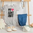 thumbnail image 3 of Cute BFF Niece Aunt Best Auntie Ever Bodysuit Jumper Girls Infant Baby Brisco Brands 24M, 3 of 6