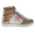 thumbnail image 2 of Kensie Girl' High Top Sneakers. (Little Kids Big Kids), White Rose Gold, Size: 5, 2 of 6
