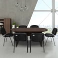 thumbnail image 3 of Gymax 69" X 35" Table de Conférence Ovale Racetrack Table de Réunion Expresso, 3 of 10