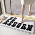 thumbnail image 2 of REGALWOVEN Cute Letter Pattern Bathroom Rugs, Soft and Absorbent Bath Mat White 16" x 24", 2 of 7