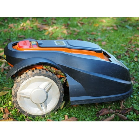 Canvas Print Robot Lawn Mower Robot Mower Automatically Stretched Canvas 32 x (Best Robot Lawn Mower 2019)
