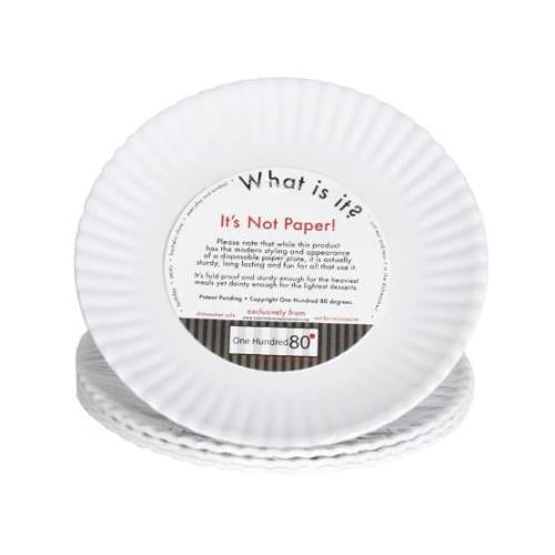 "What Is It?" LARGER SIZE 11inch Reusable White Dinner Plate, Melamine