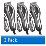 (3 pack) Wahl Deluxe Chrome Pro Complete Men's Haircut Trimmer Kit with Storage Case, Black