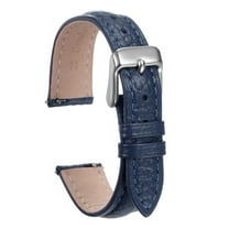 Uxcell Genuine Leather Watch Bands 14mm Quick Replacement Leather Watch Strap Elegant Women Men Watch Straps Dark Blue