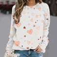 thumbnail image 1 of RKSTN Blouses pour Femmes, Chandail en Molleton Imprimé de la Saint-Valentin, Épaule à Manches Longues, Col Rond, Blouses Habillées Décontractées, 1 of 4