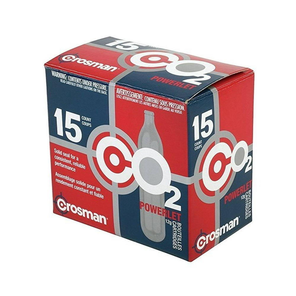 Crosman 12 Gram CO2 Cartridges, 15 Pack.