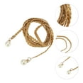 thumbnail image 4 of Unique Bargains 1 Pc Woven Rope Belt Elegant Pearl Braiding Adjustable Waist Cord Gold Tone, 4 of 6