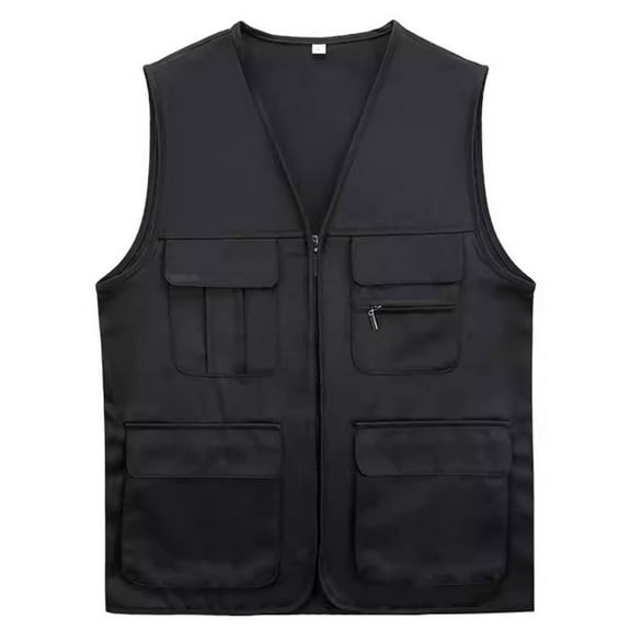 Tawop Ladies Vests Hoodless Winter Work Casual Outerwear Zipper Sleeveless Black Vest L