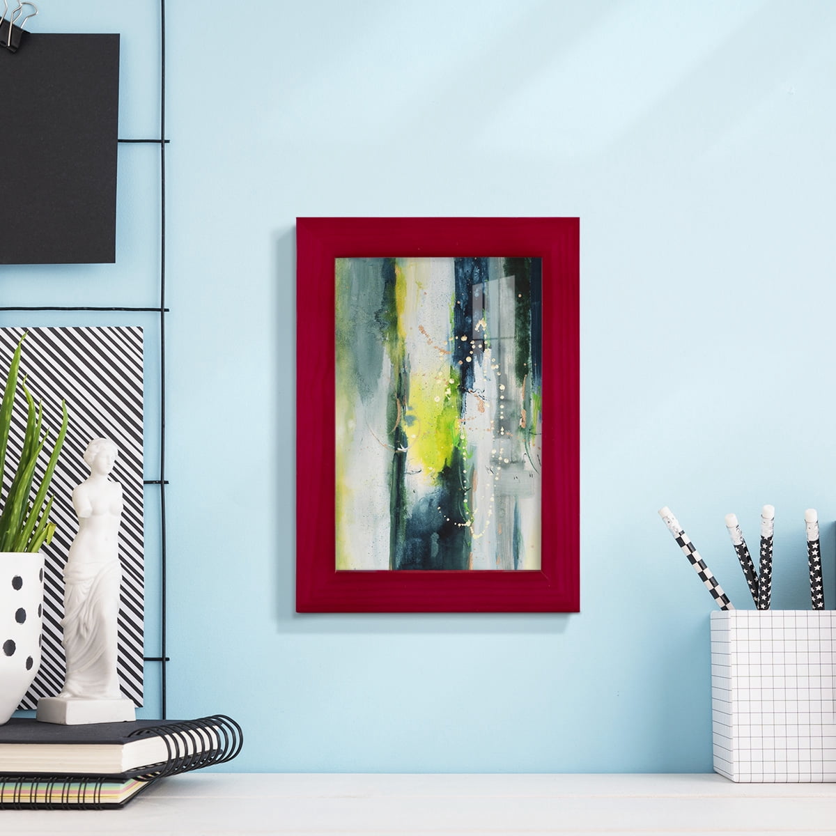 Treetops I - Framed Print w/glass - Cherry Red