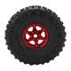 thumbnail image 2 of 2Pcs 1.9 Inch Metal Wheel Rims and Rubber Tires for Axial SCX10 1/10 RC Crawler Car, Red and Black, 2 of 4