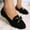 Black, variant on Hoshose Women's Flats Dressy Shoes Suede Round Toe Comfortable Bowknot Ballet Flats Shoes Fashion Casual Soft Sole