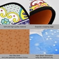 thumbnail image 3 of SKYSONIC 2PCS Mexican Floral Pattern Kitchen Rug and Mat Colorful Floor Runner Rug Anti Fatigue Non Slip Comfort Mat for Doormat Laundry Room Hallway 19.7"x27.6"+19.7"x47.2", 3 of 7