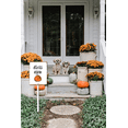 thumbnail image 3 of Eveokoki Hello Autumn Yard Sign With Metal Stake Fall Decor Aluminum Lawn Sign Stand For Home Harvest Thanksgiving Holiday Outdoor Autumn Decorations 7x8.8 IN, 3 of 6
