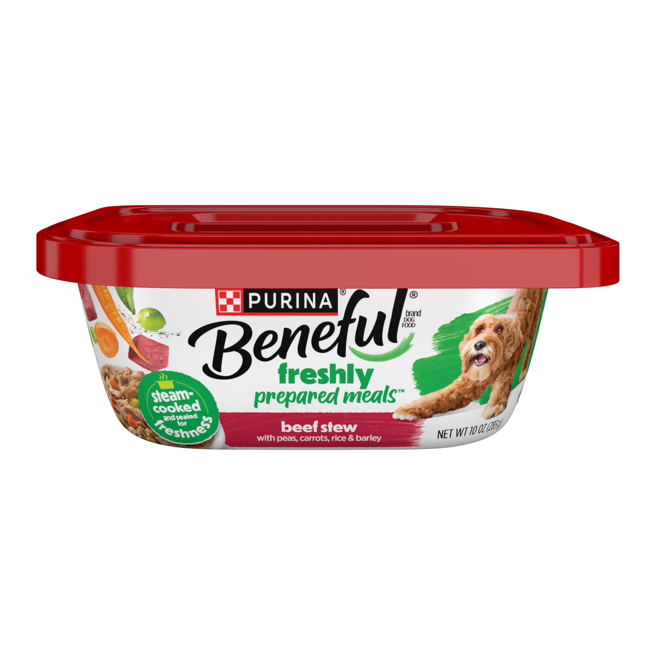 Purina Beneful Dog Food Freshly Prepared Meals, Dog Food Fresh, High Protein Wet Dog Food, Beef Stew, 10 oz.