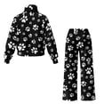 thumbnail image 5 of Xoenoiee Dog Paw Print Women's Fall 2 Piece Lounge Sets Long Sleeve Sweatshirt Jogger Pants Sweat Track Suits Travel Outfit Winter Clothing, XL, 5 of 7