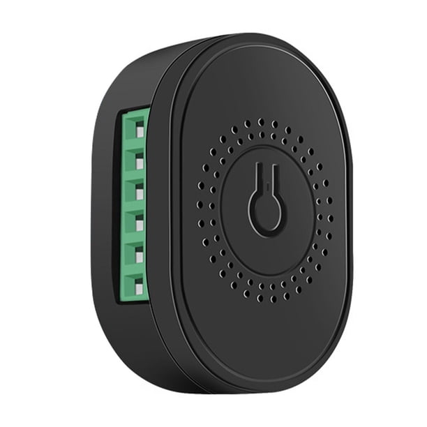 Interruptor inteligente WiFi Matsuzay Tuya 16A Mini Módulo 2 vías Negro