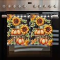 thumbnail image 2 of Fall Thanksgiving Kitchen Towels Set of 2, Water Absorbent Dish Towel, Orange Pumpkin Sunflowers Leaves Black Decorative Hand Towels - Quick Drying Cloth for Cooking Baking, 18x28 Inch, 2 of 8