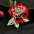 thumbnail image 6 of Elegant Red Rose Flower Brooch Pin Exquisite Floral Lapel Pin For Suits Coats Jackets Women Home Decor Decorative Accessory, 6 of 8
