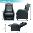 thumbnail image 2 of PUKAMI Gaming Recliner Chair for Adults 400lbs Racing Style Sofa Big and Tall PU Leather Recliner Seating Modern Ergonomic Lounge Recliner Chair Comfortable Home Movie Theater for Living Room, 2 of 7