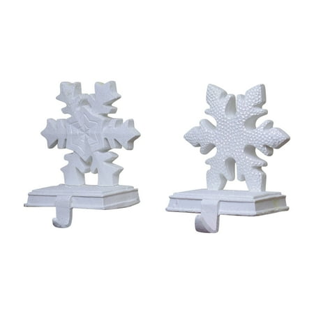 - Northlight Glittered Snowflake Christmas Stocking Holder - Set of 2