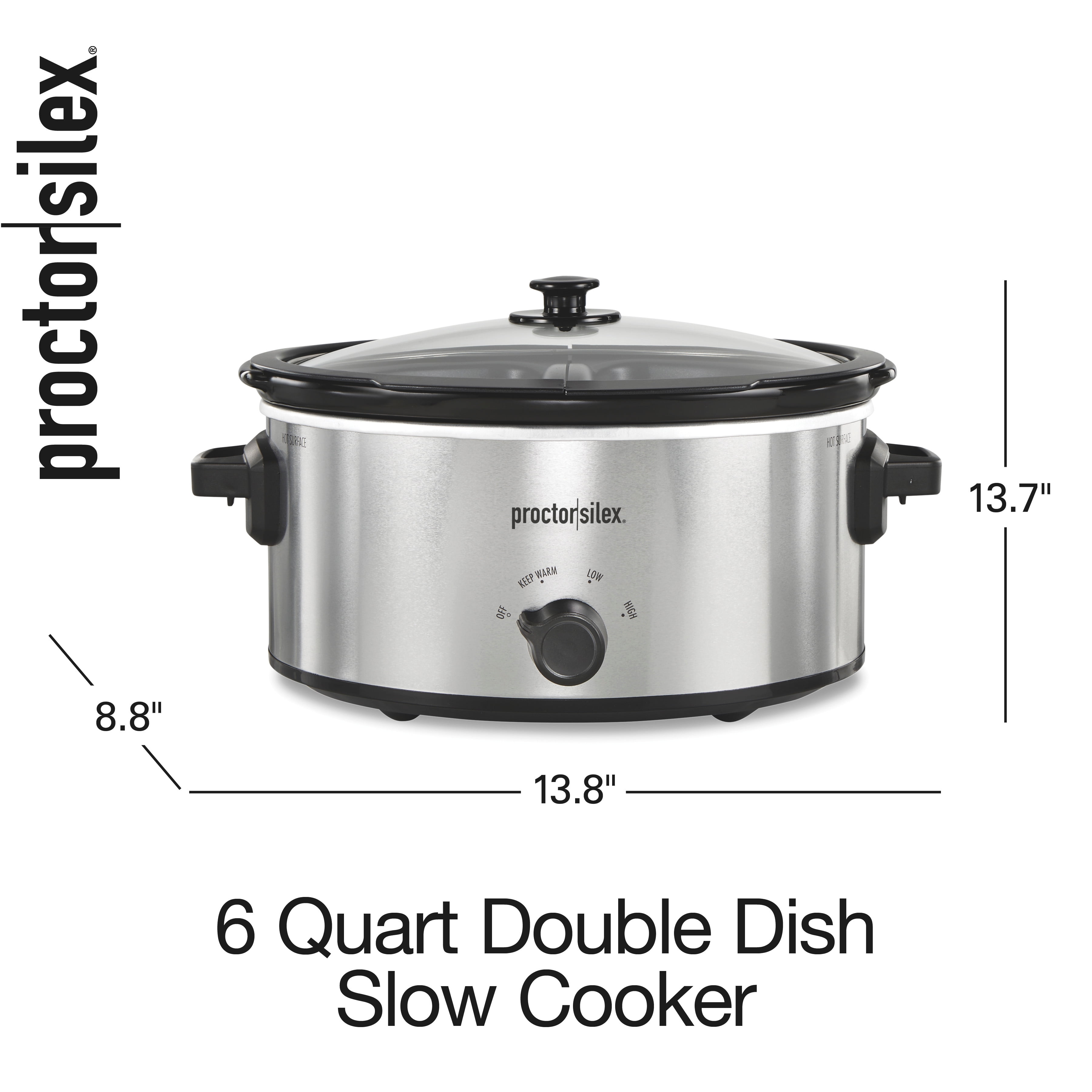 Proctor Silex 33015Y 1-1/2 Quart Round Slow Cooker - Tocanw