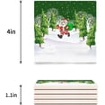 thumbnail image 3 of RYLABLUE Merry Christmas Santa Claus Set of 4 Coaster for Drinks, Absorbent Ceramic Stone Coasters Cup Mat with Cork Base for Home Kitchen Room Coffee Table Bar Decor, 3 of 4