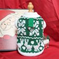thumbnail image 2 of FOCUSNORM Pet Christmas Clothes Reindeer Snowflake Pattern Warm Thick Button Down Winter Furry Plush Dogs T-Shirts, 2 of 9