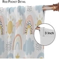 thumbnail image 6 of Rainbow Curtains for Kids Cute Rainbow Room Darkening Window Curtains Decorative Cartoon Curtain for Girls Bedroom Nursery Set 2 Panels,42x54 Inches, 6 of 8