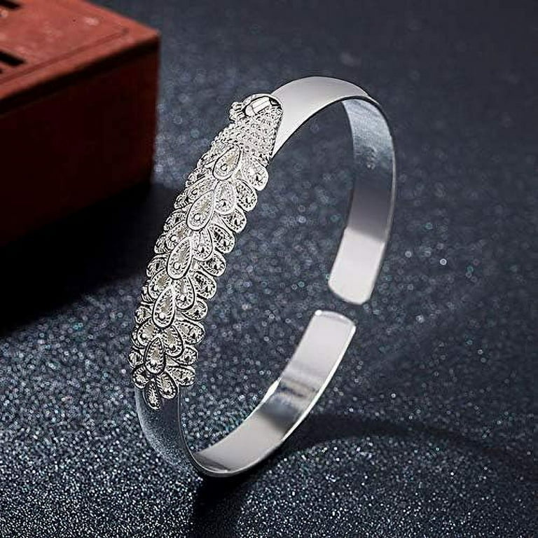 アクセサリー silver 925 simple design bangle Amazon.com: ZKXYFFS Sterling Silver Bangle Bracelets for