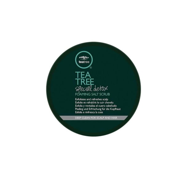 Exfoliante de Sal Tea Tree Espumosa Desintoxicante 184 Gramos para Todo Tipo de Cabello