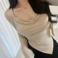 thumbnail image 3 of Ropa de mujer Corea del Sur Dongdaemun sexy mujer plisada camisola puntiaguda + cárdigan corto de manga larga dos piezas, 3 of 5