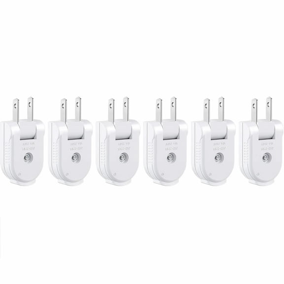 Lsupdaol 6 Amps 250 Volts 2 Prong Electrical Plug 6 Piece 6 Pack