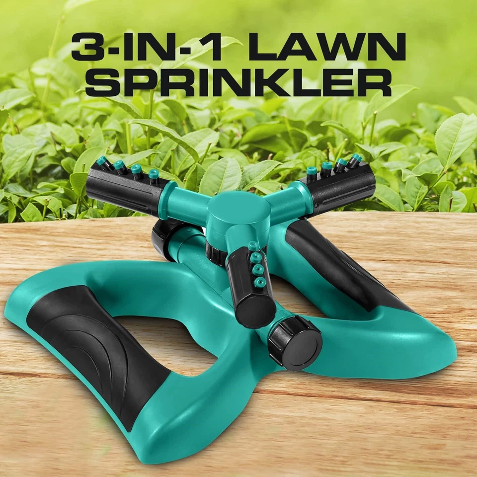 PURELY- Hbn 360° Automatic Rotating Garden Sprinkler | Lawn Sprinkler | Yard Sprinkler