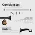 thumbnail image 5 of Deco Window Modern 1 in Powerd Coated Stacked Square Adjustable Single Curtain Rods, 44 in - 120 in, 5 of 5