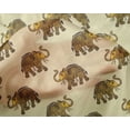 thumbnail image 4 of oneOone Silk Tabby Fabric Elephant Block Decor Fabric Printed BTY 42 Inch Wide, 4 of 4