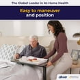 thumbnail image 2 of Non-Tilt Overbed Table with Wheels, Height Adjustable Rolling Tray for Hospital or Home Use, Silver Vein, 2 of 6