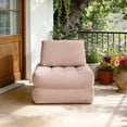 thumbnail image 2 of Leumius Folding Sofa Bed,Corduroy Fabric Convertible Sleeper Sofa Chair with Back Support and Pillow,Boneless Foldable Mattress Futon Chair Bed Floor Sofa for Living Room Bedroom,Pink, 2 of 12