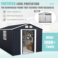thumbnail image 6 of Villeston 8x12 FT Outdoor Storage Shed, Metal Tool Shed & Outdoor Storage with Lockable Doors & Air Vents for Backyard, Garden, or Patio,Black, 6 of 6