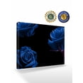 thumbnail image 2 of Blue Rose Wall Art for Living Room,Canvas Picture Wall Decor for Bathroom Bedroom,Vintage Abstract Garden Flower Floral Black Painting Artwork for Office Kitchen Hallway Dining Room Decor 20"x24", 2 of 8