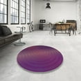 thumbnail image 3 of Ahgly Company Indoor Round Patterned Plum Purple Novelty Area Rugs, 4' Round, 3 of 6