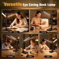 thumbnail image 3 of RELOIVE LED Desk Lamp for Home Office - 24W 3000LM Dual Head Table Lamp, Eye-Caring Dimmable Reading Light with USB Charging Port, 5 Color Modes, Foldable Craft Task Light, 3 of 10