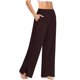 thumbnail image 2 of ICHUANYI Clearance Fashion Sport Yoga Pants Solid Mid High Waist Active Pockets Solid Loose Pants(Coffee, XL) ICHUANYI WER2023080901548, 2 of 5